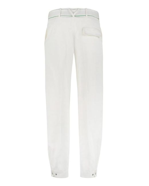Bottega Veneta White Cotton Trousers for men