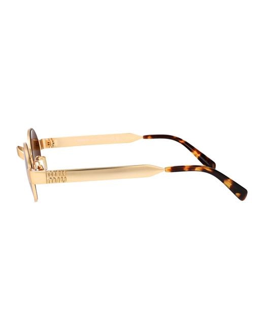 Miu Miu Brown Old Metal Sunglasses