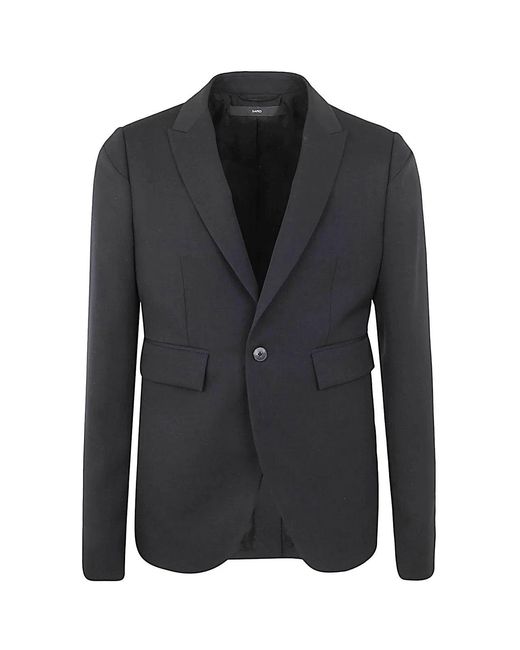 SAPIO Black Single Breasted Blazer Jacket for men