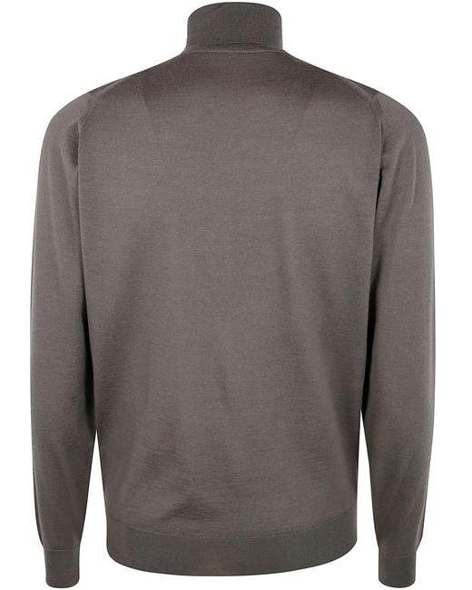 John Smedley Gray "Cherwell" V Neck Cardigan for men