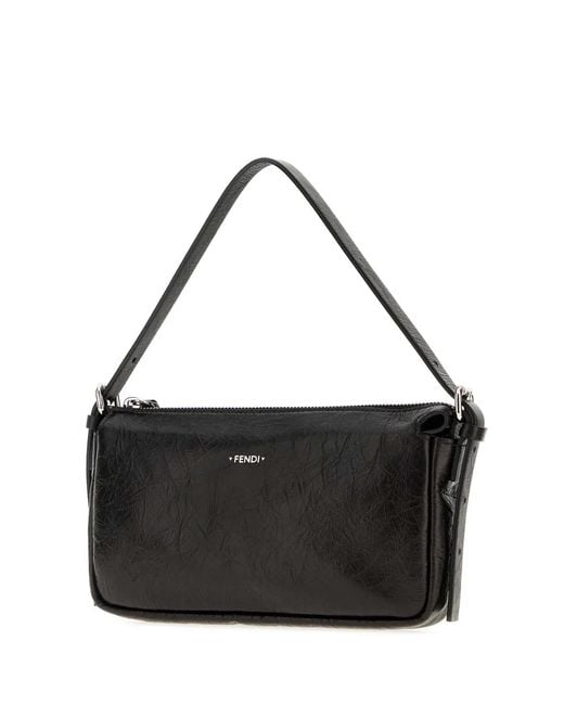 Fendi Black Zip Top Small Ff Jacq/Vit.G
