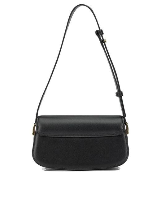 AMI Black "Paris Paris" Small Shoulder Bag