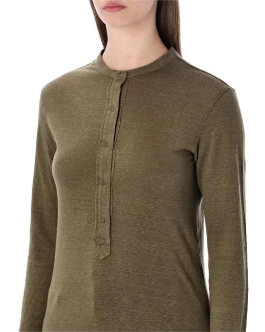 Isabel Marant Green Isabel Marant Etoile Marant Étoile Lucy Linen T-Shirt