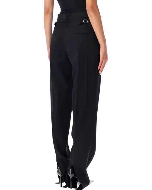 Bottega Veneta Black Grain De Poudre Wool Trousers