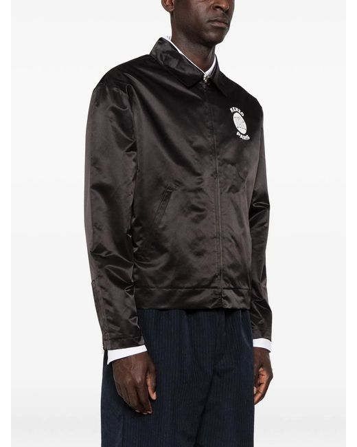 KENZO Black Inspired Polyamide Coach Jacket for men
