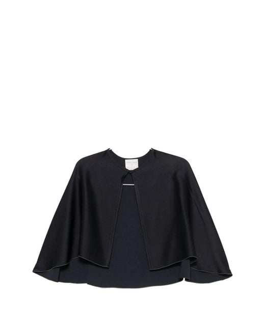 Forte_forte Black Cape Shirt