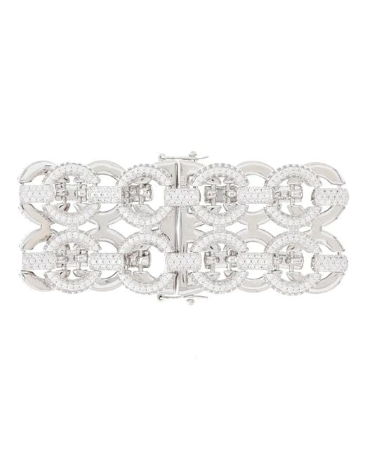 Self-Portrait White "Double Crystal" Bracelet