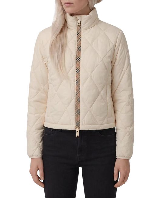 Burberry Natural Bramford Quilted Nylon Jacket