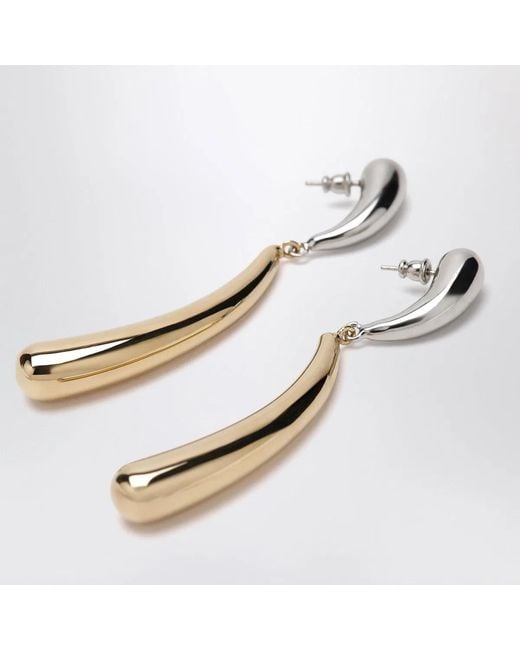 Panconesi Metallic Two-Tone/ Drop Earrings