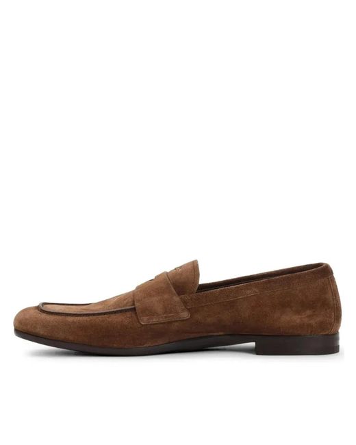 Prada Brown Goat Leather Loafers for men
