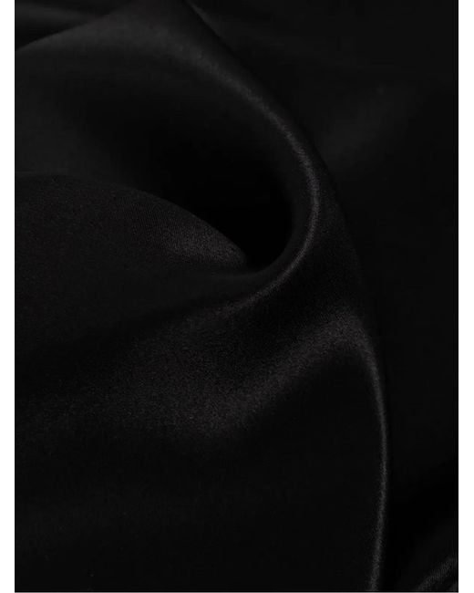 Saint Laurent Black Silk Satin Scarf for men