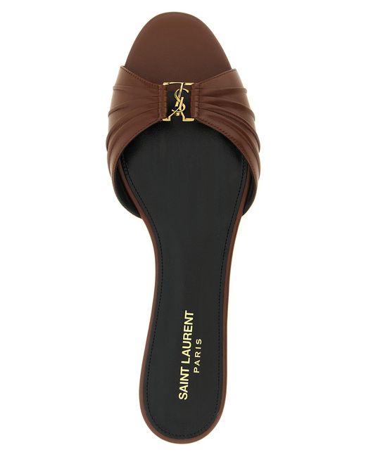 Saint Laurent Brown 'Babylone' Sandals