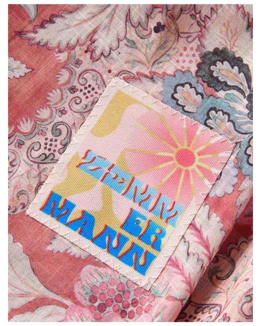 Zimmermann Pink "Smoked Daylight" Dress