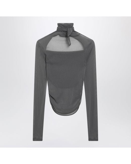 Lemaire Gray Ballerina Top With Scarf