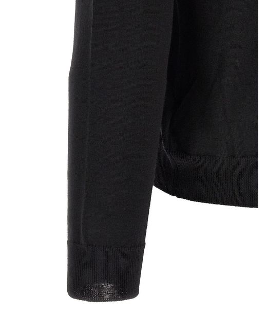 Zanone Black Turtle-Neck Sweater for men