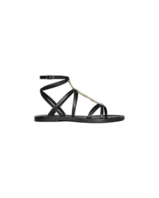 Céline Black Strappy Jewel Sandal