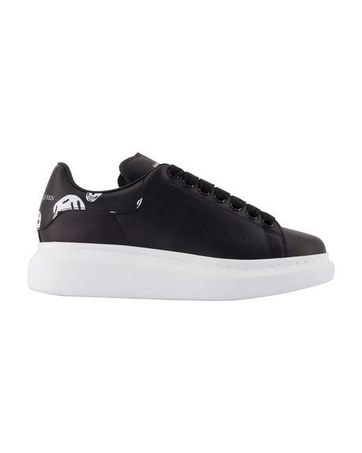 McQueen Black Calfskin Sneakers
