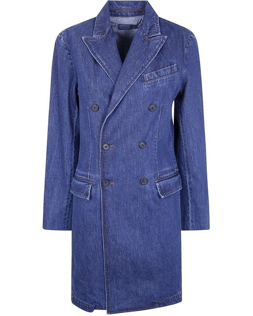 Polo Ralph Lauren Blue Denim Double Breasted Coat
