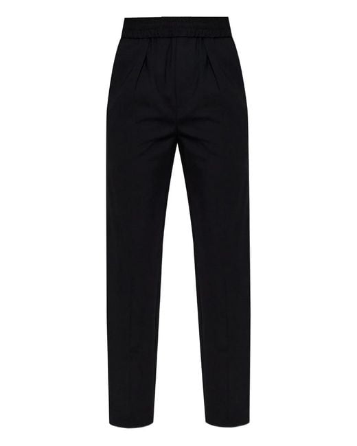 Isabel Marant Black Wool Elastane Straight Pants