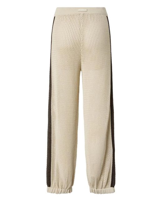 Pinko White Oyster Cotton Trousers