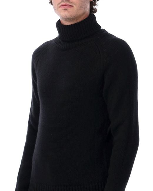 Tom Ford Blue Wool Cashmere Roll-Neck for men