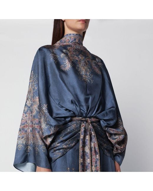 Zimmermann Blue Valiant Silk Long Dress