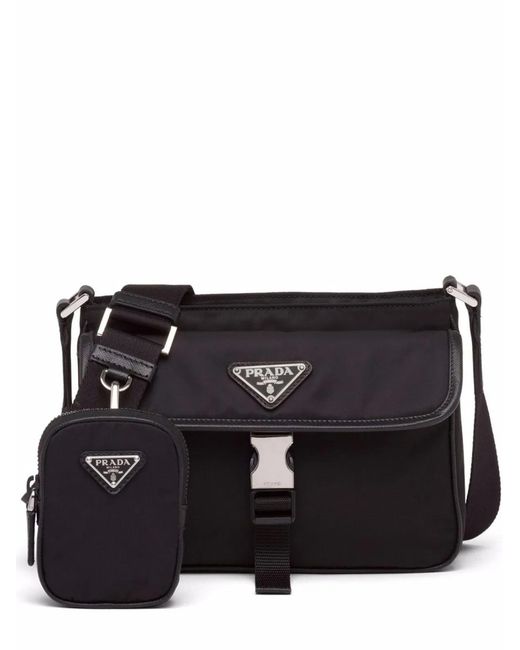 Prada Black Re-Nylon And Saffiano Leather Shoulder Bag for men