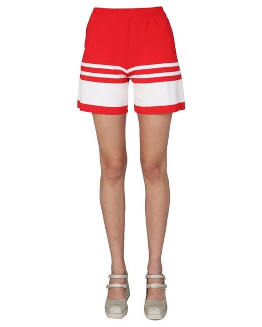 Boutique Moschino Red "Sailor Mood" Shorts