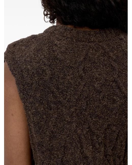 Closed Brown Crew Neck Sleeveless