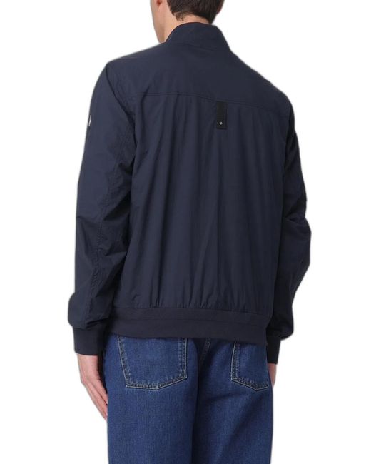 Moose Knuckles Blue Courville Bomber Crinkle for men