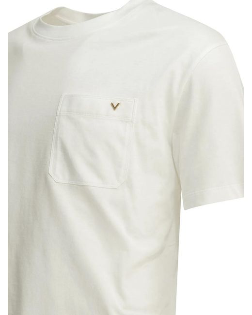 Valentino White "Vltn" Crew-Neck T-Shirt for men