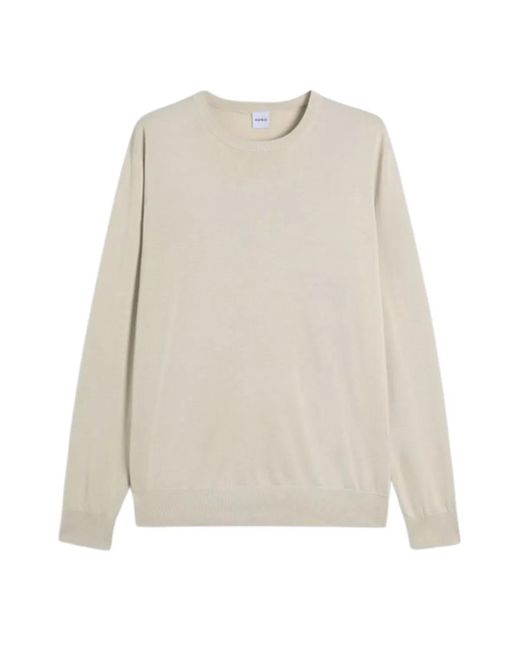 Aspesi White Light Crew Neck Sweater for men