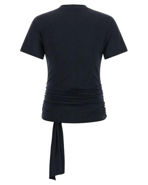 7 For All Mankind Black 'Fitted Twist' T-Shirt
