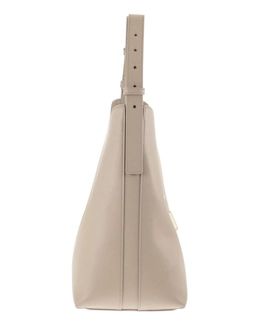 Furla Natural Goccia" Sidney Calf Leather Medium Hobo Bag