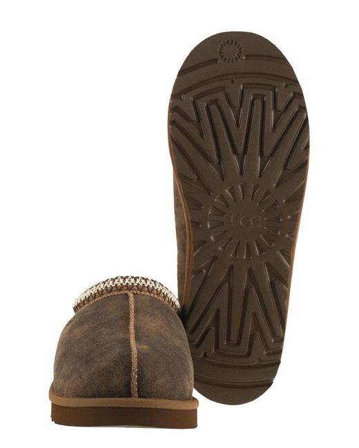 Ugg Brown Chestnut Suede Leather Tasman Ii Slippers for men