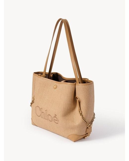 Chloé Natural Raffia Chloã Clover Shopping Bag