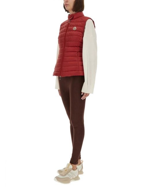Moncler Red Padded Vest "Igens"