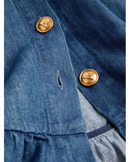 Valentino Garavani Blue Denim Skirt