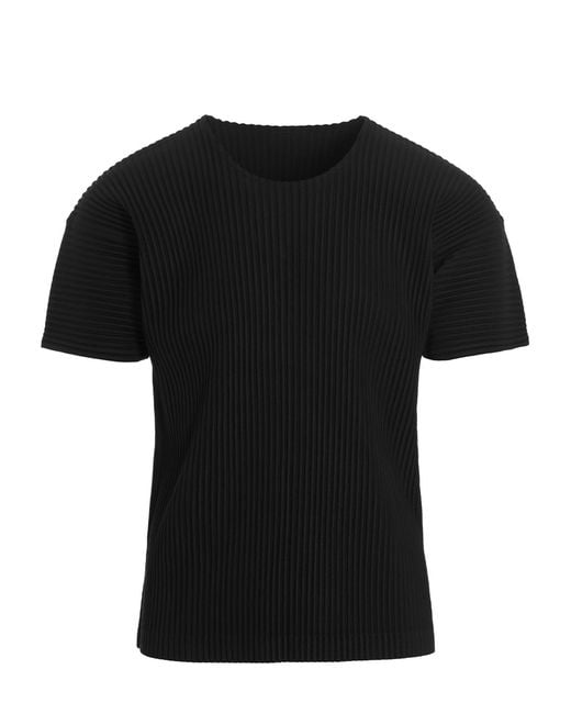 Homme Plissé Issey Miyake Black 'Basics' T-Shirt for men