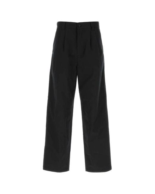 A.P.C. Black Relaxed Pleated Pants for men