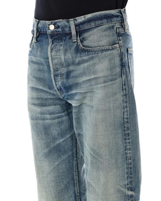 Fear Of God Blue Straight 5-Pocket Jeans for men