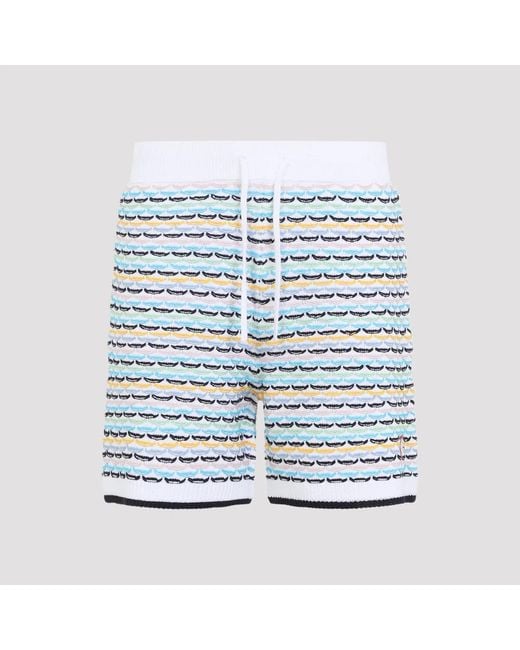 Casablanca Blue Tuck Stitch Short for men
