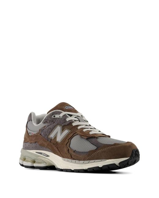New Balance Brown Suede Mesh Sneakers