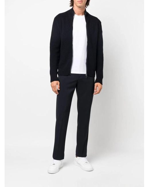 Drumohr Blue Half Zip Pullover for men