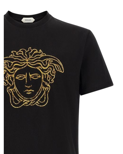 Versace Black 'Medusa' T-Shirt for men