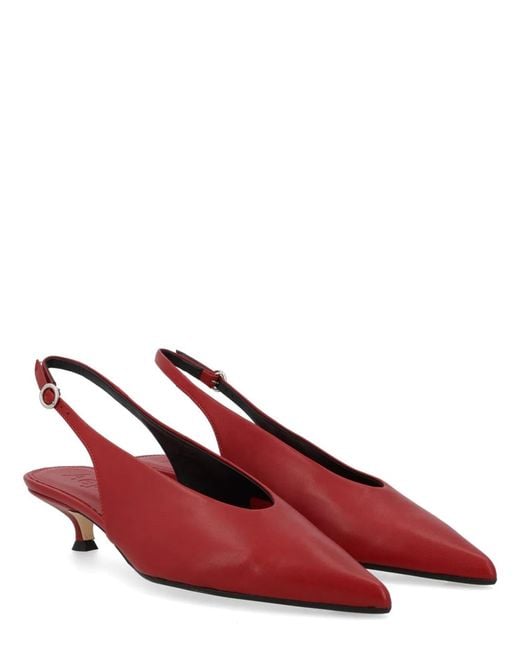 Aeyde Red Kitten Shoes