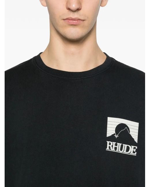 Rhude Black Moonlight Pack Tee for men