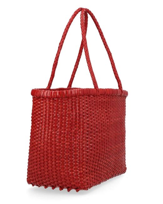 Dragon Diffusion Red Borsa "B Weave" Small
