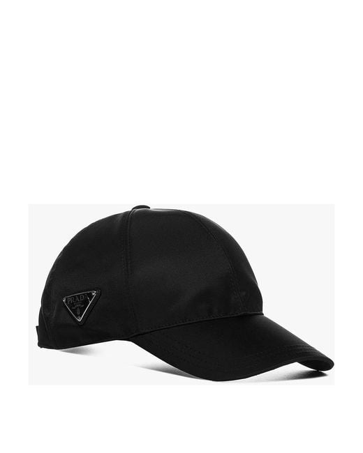 Prada Black Re-Nylon Baseball Cap for men