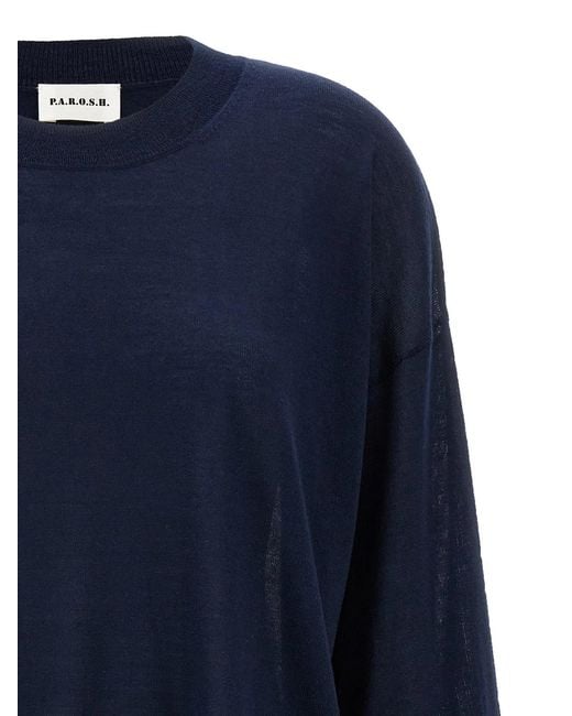 P.A.R.O.S.H. Blue P.A.R.O.S.H. Crew-Neck Sweater